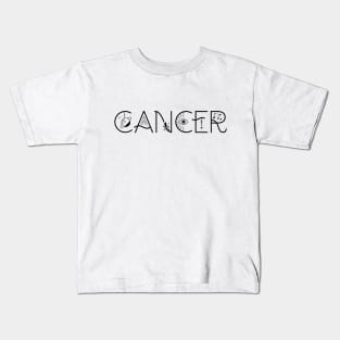 Cancer celestial typography Kids T-Shirt